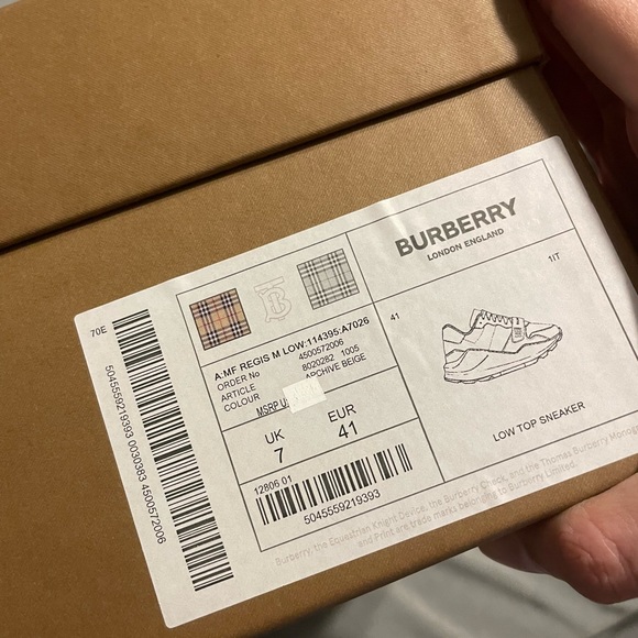 Burberry sneaker Regis size 41 (8US) - Picture 8 of 8